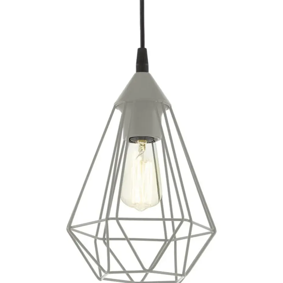 EGLO Tarbes Hanglamp - E27 - Ø 17,5 cm - Grijs