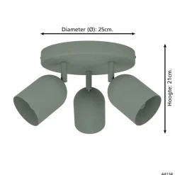 EGLO Tilston Spot - E14 - Ø 25 cm - Groen - Kantelbaar
