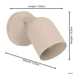 EGLO Tilston Spot - E14 - 12 cm - Zandkleur - Kantelbaar