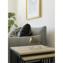 EGLO Tilston Tafellamp - E14 - 14.5 cm - Zandkleur - Kantelbaar