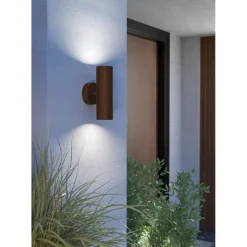 EGLO Tomelloso Wandlamp Buiten - GU10 - 20 cm - Donker Bruin