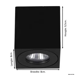 EGLO Torrecola Plafondlamp - GU10 - 9,5 cm - Zwart