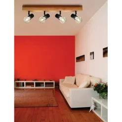 EGLO Townshend 3 Spot - E27 - 63 cm - Bruin/Zwart