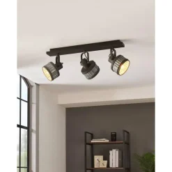 EGLO Turrock Opbouwspot - E27 - Staal - Zwart/Grijs