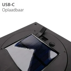 EGLO Usigni Solar Tafellamp - 28 cm - Zwart/Wit