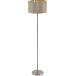 EGLO vloerlamp Maserlo - taupe/goud