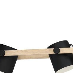 EGLOHornwoodHanglamp-E27-110cm-Zwart/Crème/Bruin