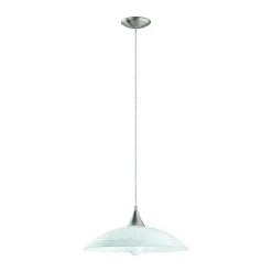 EGLOLazolo-Hanglamp-1Lichts-Ø420mm.-Nikkel-Mat-WitGelakt
