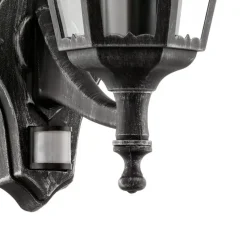 EGLONavedoWandlampBuiten-E27-42,5cm-Sensor-Zwart