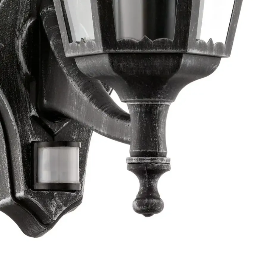 EGLONavedoWandlampBuiten-E27-42,5cm-Sensor-Zwart