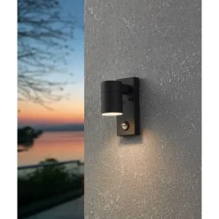 EGLORiga5WandlampBuiten-Sensor-GU10-16,5cm-Sensor-Zwart