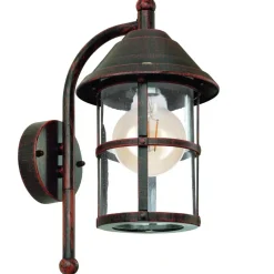 EGLOSanTelmo-Buitenverlichting-Wandlamp-Antiek-Bruin-Helder