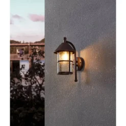 EGLOSanTelmo-Buitenverlichting-Wandlamp-Antiek-Bruin-Helder
