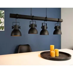 EGLOShirebrookHanglamp-E27-100cm-Zwart