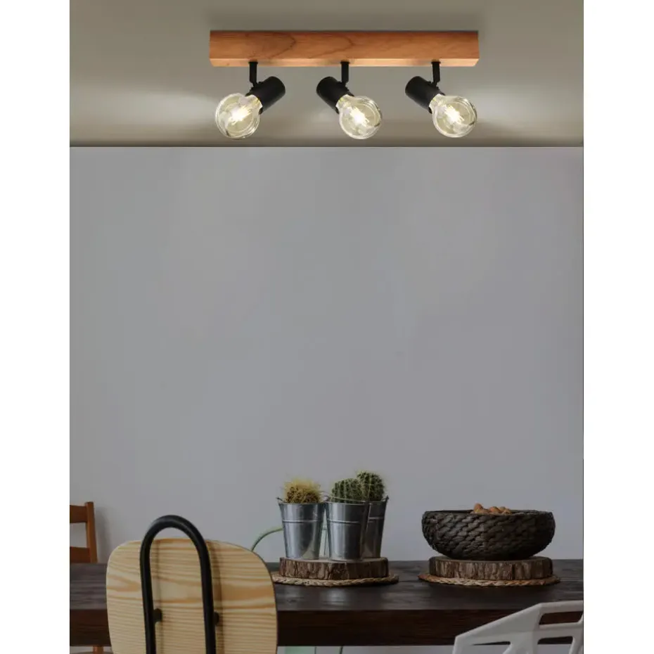 EGLOTownshend3Spot-3lichts-E27-Bruin-Zwart