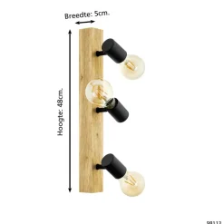 EGLOTownshend3Spot-3lichts-E27-Bruin-Zwart