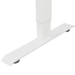 Elektrisch verstelbaar bureau / thuiswerkplek - 120x60 cm - Glas wit