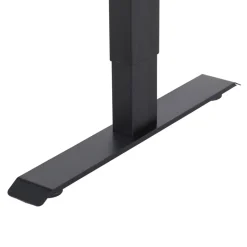 Elektrisch verstelbaar bureau / thuiswerkplek - 120x60 cm - Glas zwar