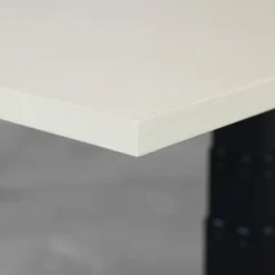 Elektrisch verstelbaar bureau - 140x80 cm - Single motor - Wit / Licht eiken