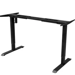 Elektrisch verstelbaar bureau - 160x80 cm - Single motor - Zwart / Antraciet