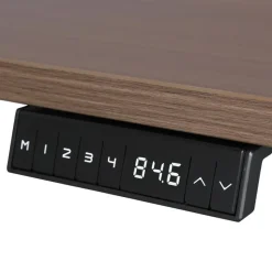 Elektrisch verstelbaar bureau - 180x80 cm - Dual motor - Zwart / Donker eiken