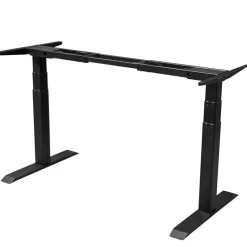 Elektrisch verstelbaar bureau - 180x80 cm - Dual motor - Zwart / Donker eiken