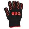 Elite BBQ handschoenen - hittebestendig 250 graden - zwart/rood