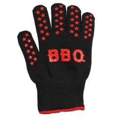 Elite BBQ handschoenen - hittebestendig 250 graden - zwart/rood
