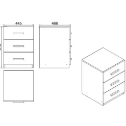 Emob Locelso lade - 18 mm dik - 44 breedte - Wit