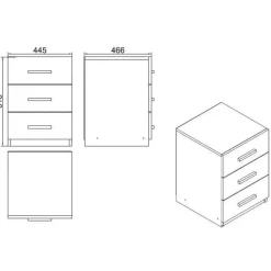 Emob Locelso lade - 18 mm dik - 44 breedte - Wit