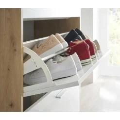 Emob Schoenenkast Paris - 64 x 38 x 126 cm - Wit