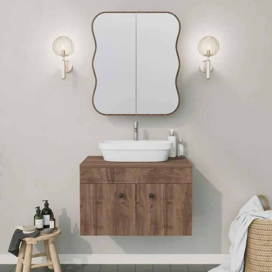 Emob Spiegelkast Woody Fashion - 50 x 12 x 45 cm - Walnut-design