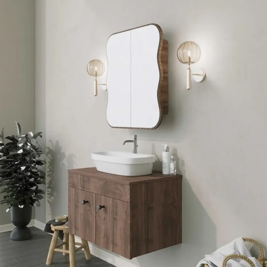 Emob Spiegelkast Woody Fashion - 50 x 12 x 45 cm - Walnut-design