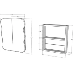 Emob Spiegelkast Woody Fashion - 50 x 12 x 45 cm - Walnut-design