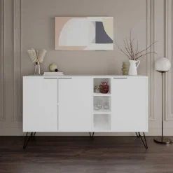 Emob Woody Fashion Console - 18 mm dik - 142x83x35 - Wit