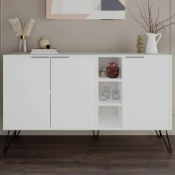 Emob Woody Fashion Console - 18 mm dik - 142x83x35 - Wit