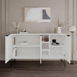 Emob Woody Fashion Console - 18 mm dik - 142x83x35 - Wit