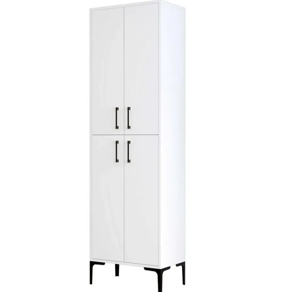 Emob Woody Fashion multifunctioneel kabinet - 18 mm dik - metalen poot wit