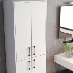 Emob Woody Fashion multifunctioneel kabinet - 18 mm dik - metalen poot wit