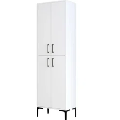 Emob Woody Fashion multifunctioneel kabinet - 18 mm dik - metalen poot wit