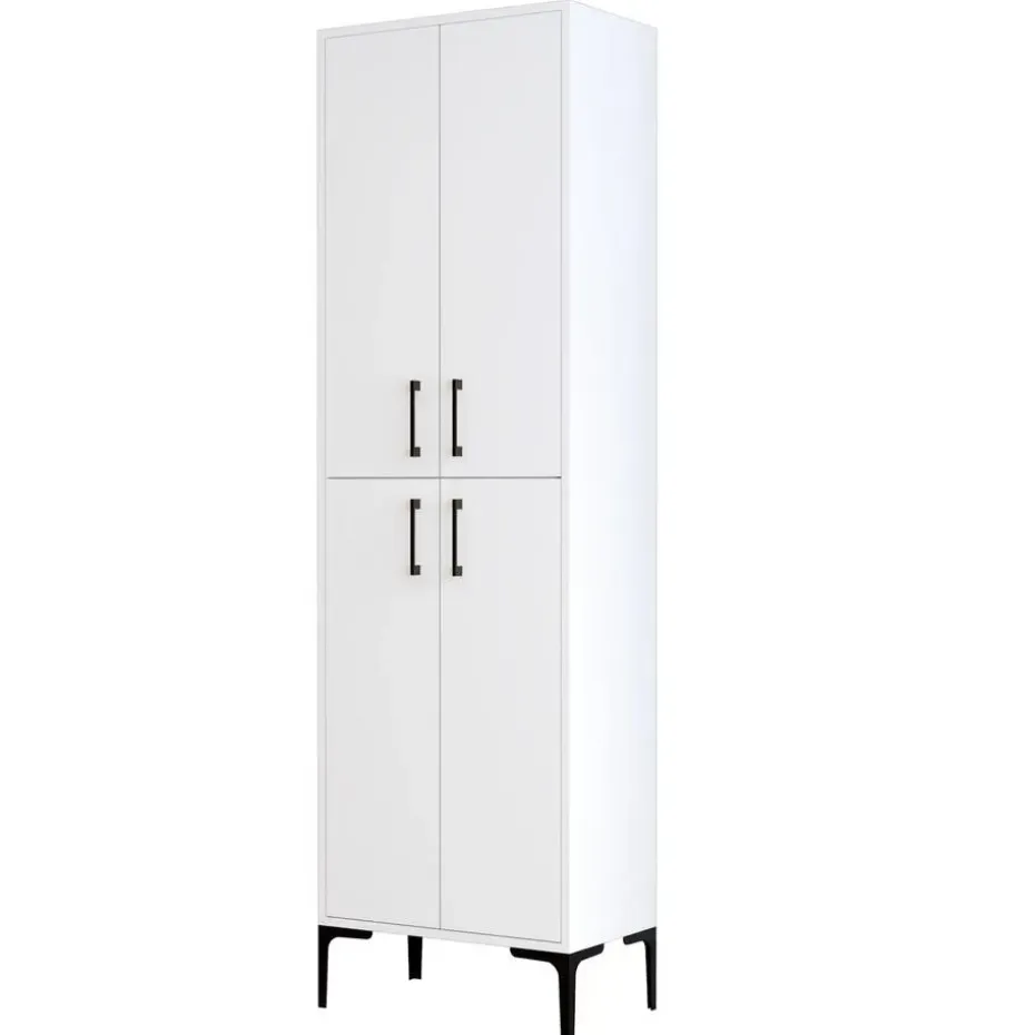 Emob Woody Fashion multifunctioneel kabinet - 18 mm dik - metalen poot wit