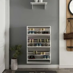 Emob Woody Fashion Schoenenkast - 18mm Dik, 70x109x25cm - Wit