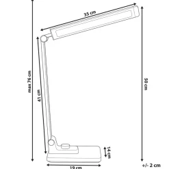 ENIF - Bureaulamp LED - Zwart - Aluminium/Synthetisch materiaal