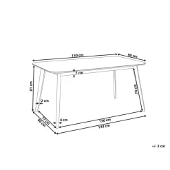 EPHRATA - Eettafel - Donkere houtkleur - 90 x 150 cm - MDF