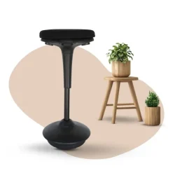 Ergonomische zit-sta kruk / wiebelkruk Base - Zwart
