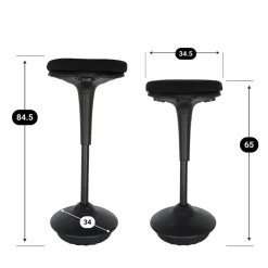 Ergonomische zit-sta kruk / wiebelkruk Base - Zwart