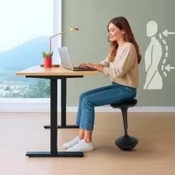 Ergonomische zit-sta kruk / wiebelkruk Base - Zwart