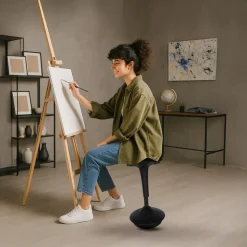 Ergonomische zit-sta kruk / wiebelkruk Base - Zwart