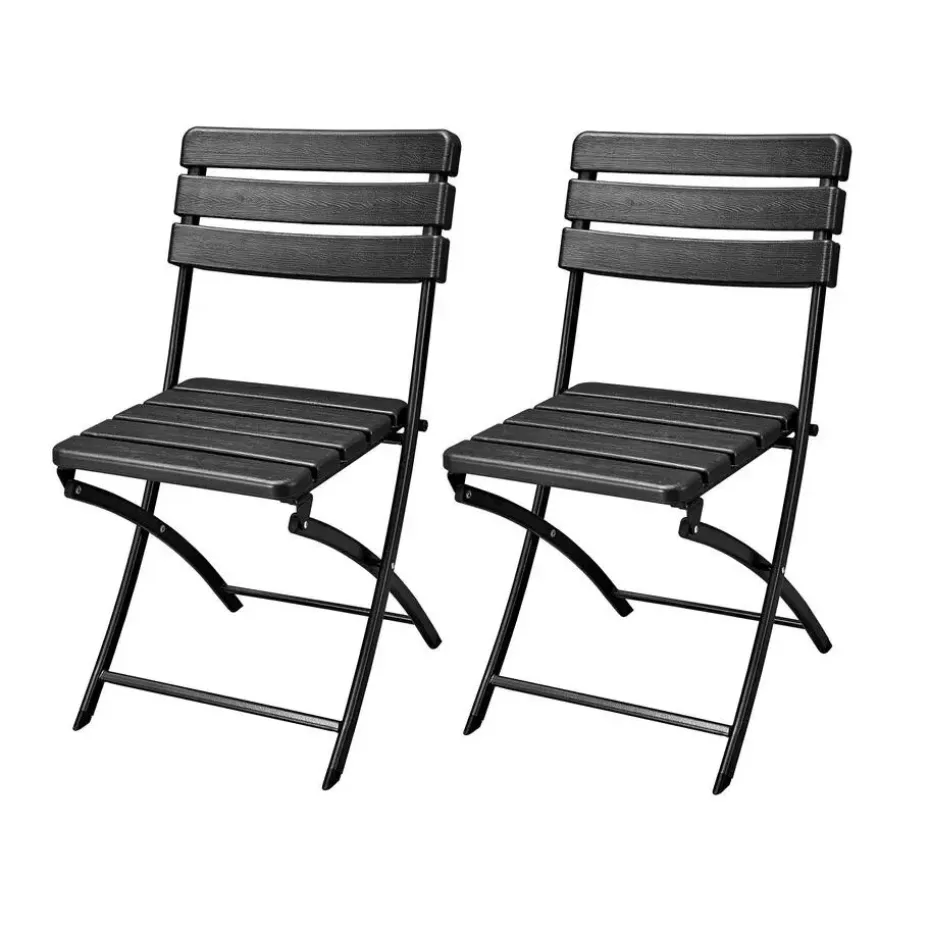 ERRO Klapstoel - Bistrostoel - houtlook - 2 stuks