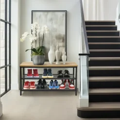 ERRO Schoenenrek - metaal/hout - 80x30x45